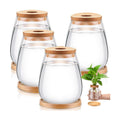 Nuanchu 4 Pcs Desktop Plant Terrarium Plant Propagation Vase Propagation Jars Glass Containers Air Planter Water