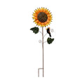 Flower Garden Stakes Metal Spring Yard Sign Decorative Sunflower Plant Stake Lawn Art Patio Decor Pathway Ornaments