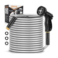 Rcfunkid Garden Hose 100FT No-Kink Metal Hose With 10 Function Nozzle Tough | Stainless Steel Water Hose, Leak-proof