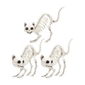 SCS Direct Kitten Skeleton Halloween 3 Pack - 7.5" Weather Resistant Decor
