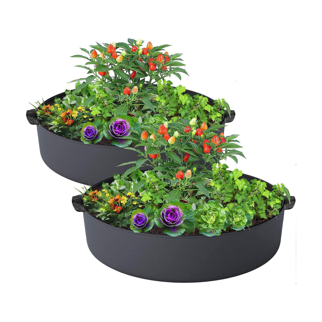 ZtohPyo 2-Pack 50 Gallon Plant Grow Bags, Large Fabric Raised Garden Bed with Handles,Durable Garden Beds Planters Aeration Gardening Container to Grow Vegetables for Outdoor Plants