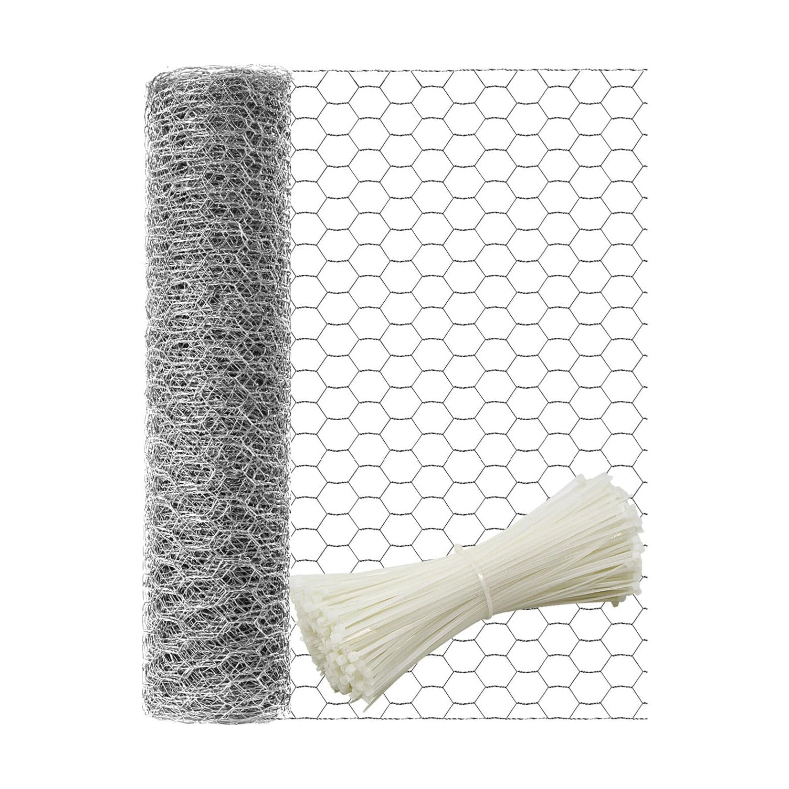 16in x 82ft Chicken Wire, TOYPOPOR 40cm x 25m Poultry Wire Netting Hexagonal Galvanized Mesh Garden Fence Barrier for
