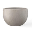 Kante Large Round Bowl Weathered Concrete Planter 20" Dia, Outdoor | Rubber Plug for Indoor, Drainage for Garden
