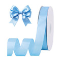 TONIFUL 1 Inch x 100yds Light Blue Satin Ribbon for Crafts, Gift Wrapping