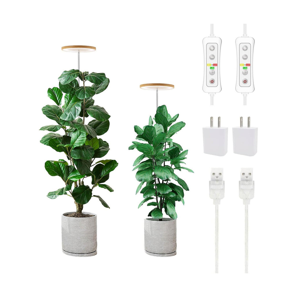 Plant Grow Light, LED Growing Light Full Spectrum for Indoor Plants,Height Adjustable, Automatic Timer, 5V Low Safe