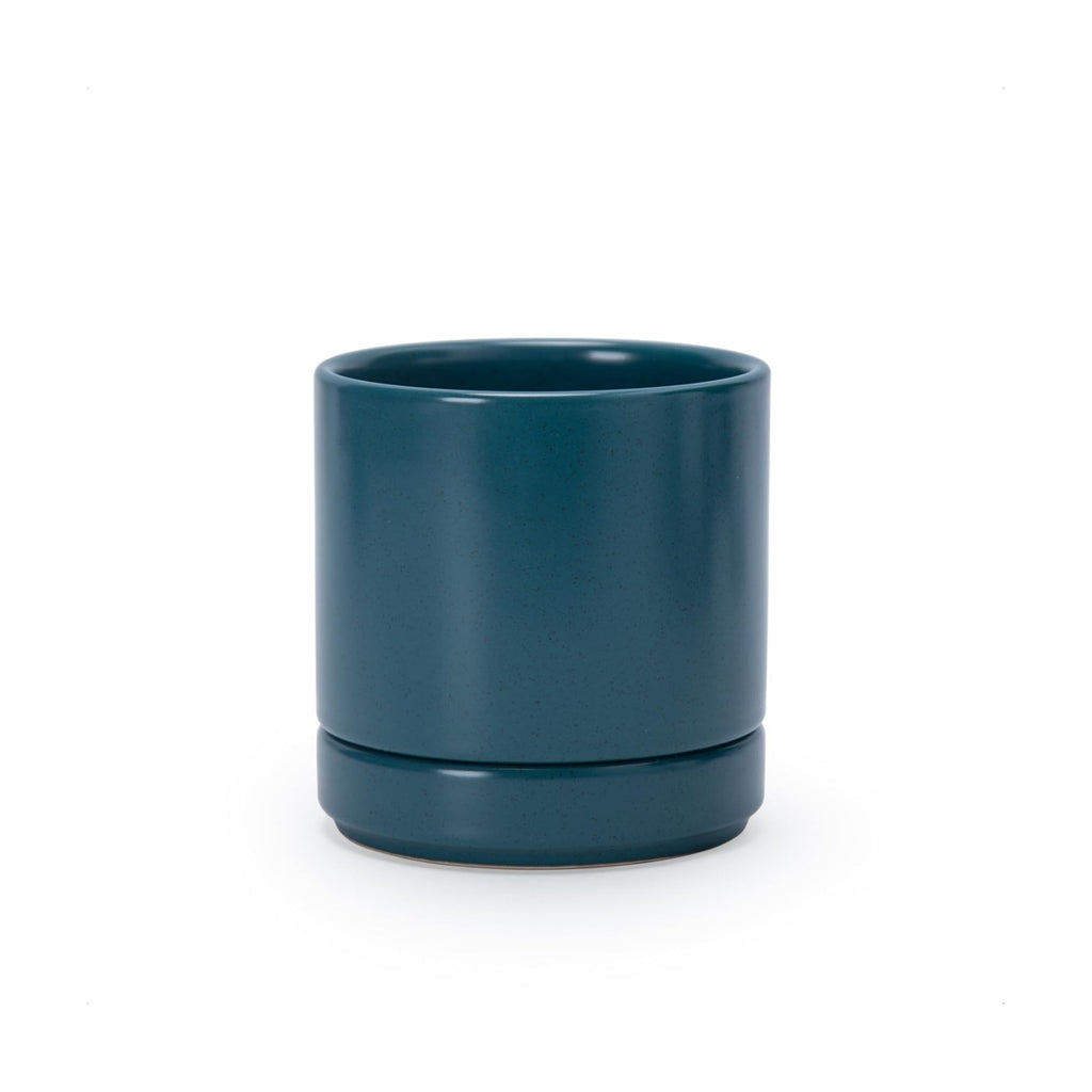 D'vine Dev 4.7 Inch Ceramic Planter Pot, Teal, 94-O-B-9