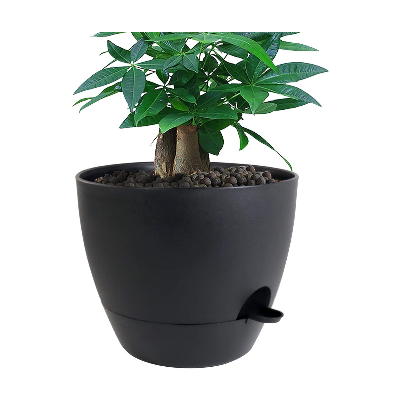 UOUZ 12 inch Large Self Watering Pots, Plastic Planters with 60oZ Removable Deep Reservoir and Multi Mesh Drainage