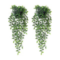 Artificial Hanging Plants,2 Pack Fake Wall Plants,Faux Mandala Vines Potted Plant,Plastic Greenery with Wall Planter