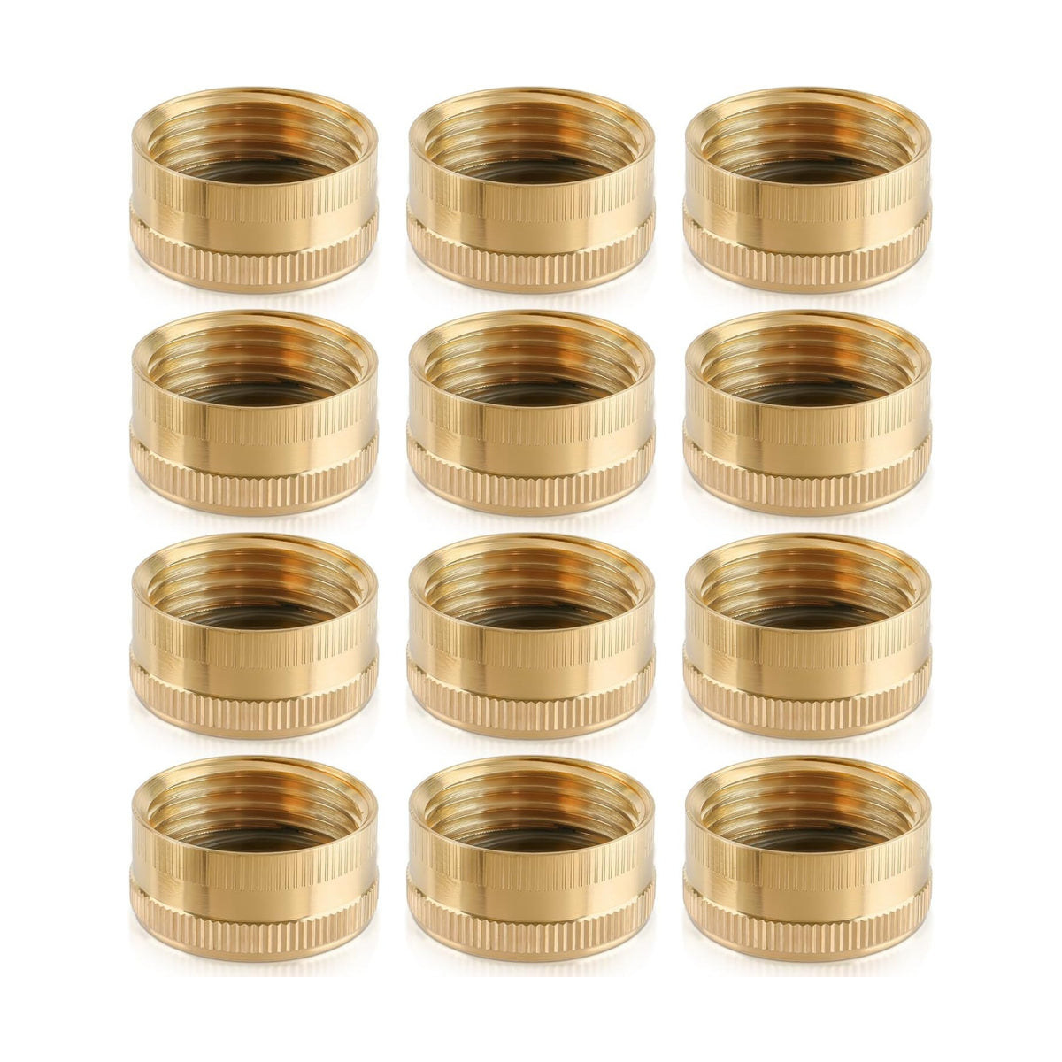 12PCS 3/4" Garden Hose Cap Garden Hose Connector Brass Cap
