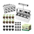 Soil Blocker, 8 Cell 2 inch Soil Block Maker for Seed Starting | 3 Sizes Seed Pins, Heavy Duty Manual Seed Blocker