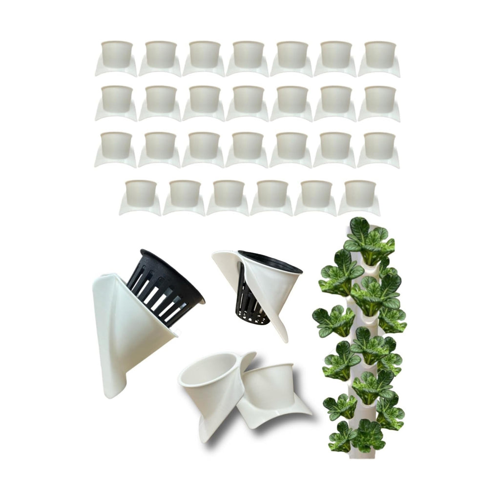 27 Pack of 2-inch Net Pot Holders is Perfect for Soilless Farming and Indoor Plant Cultivation. Fit Snugly On 4inch PVC