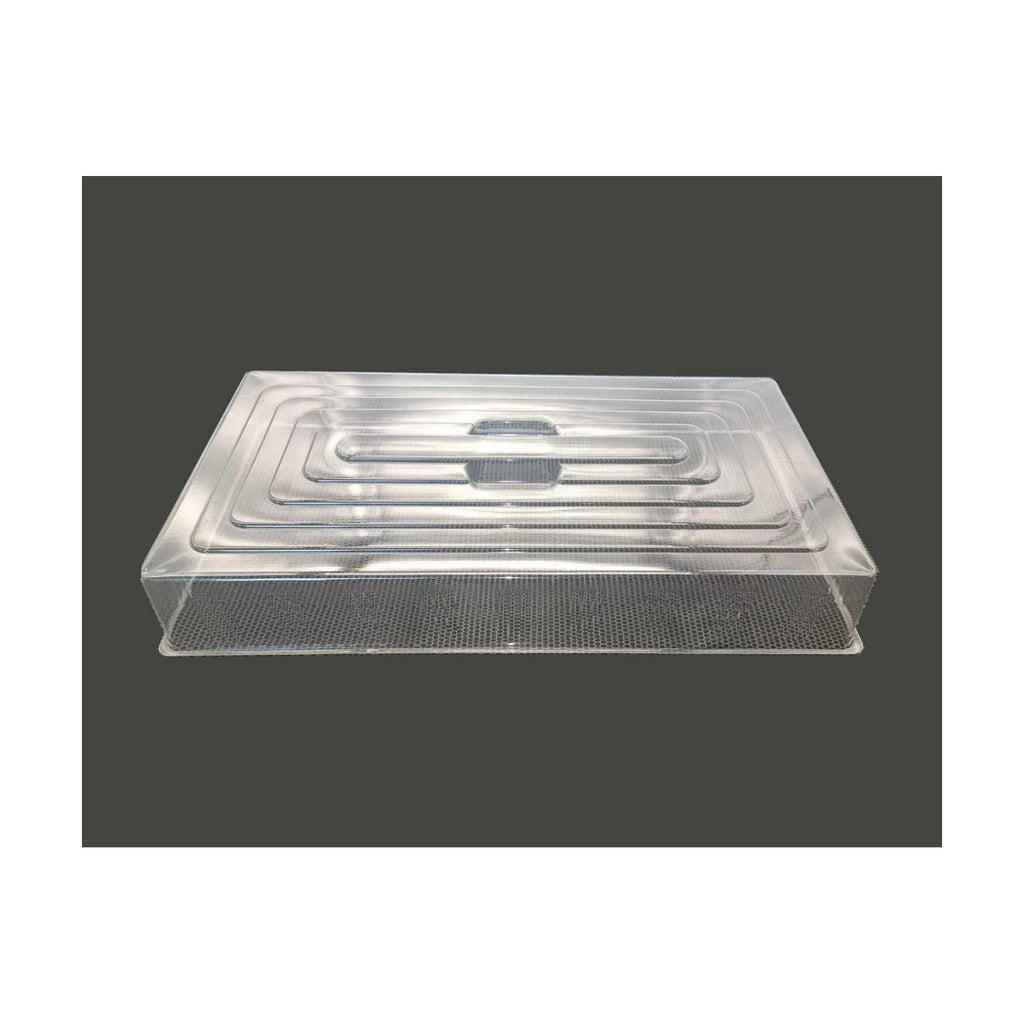 RooTrimmer 10 Pcs Humidity Dome, Plastic Clear Seed Starter Dome 1020 Tray Covers Humidifying and Insulating for Greenhouse Germination and Garden Growing (21.5"×11.5", 3.15" Height, 10-Pack)