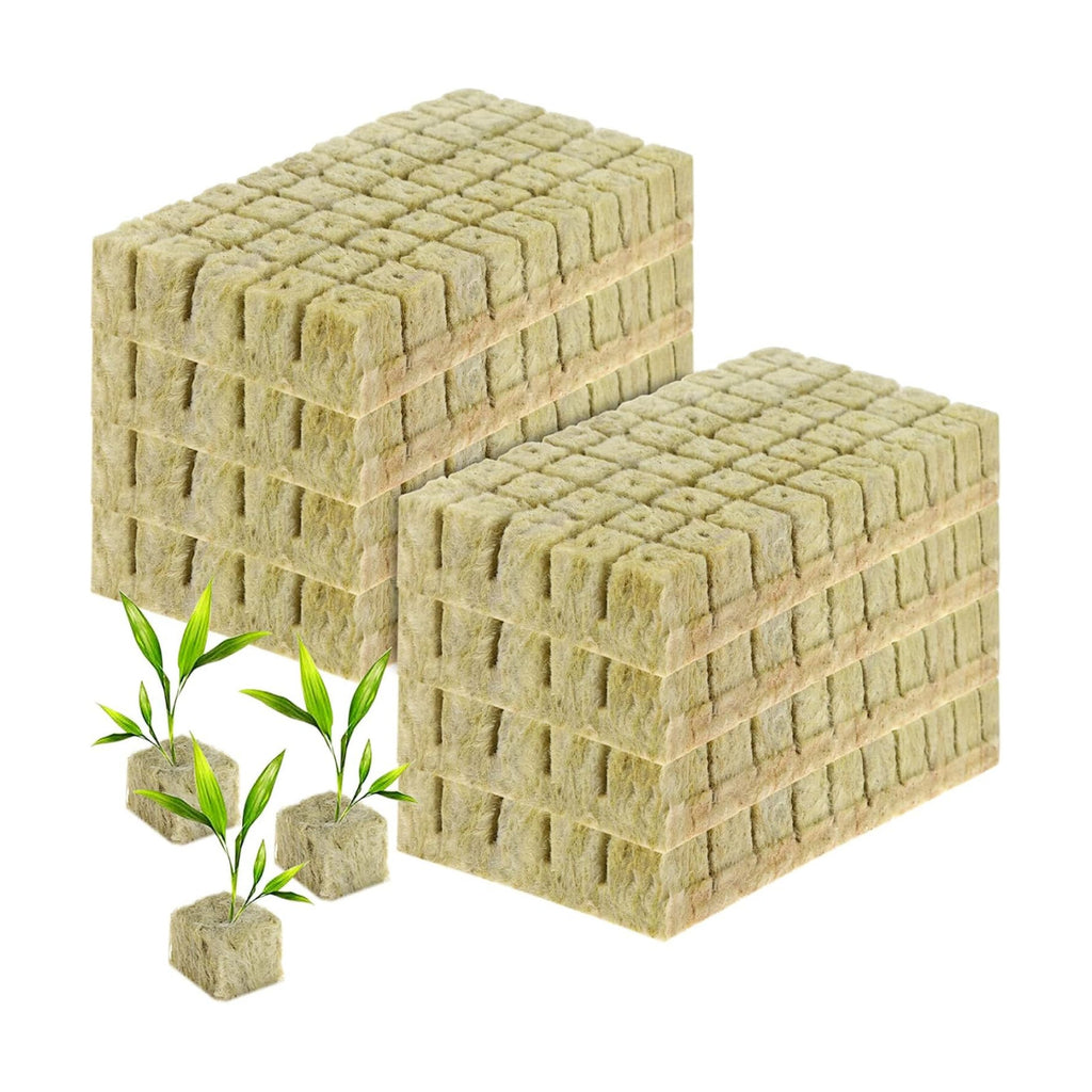 400Pcs 1inch Rockwool Cubes for Hydroponic Rockwool Grow Cubes Starter Plugs for Seed Starter Soilless Cultivation