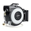 Tuyeho Heavy-Duty Automatic Retractable Garden Hose Reel 100FT Wall Mount | Lifetime Service, 2 Nozzle, Auto Rewind