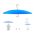 13" Large Glass Rain Cover for Bird Feeder, Blue Weather Guard Dome Shield
