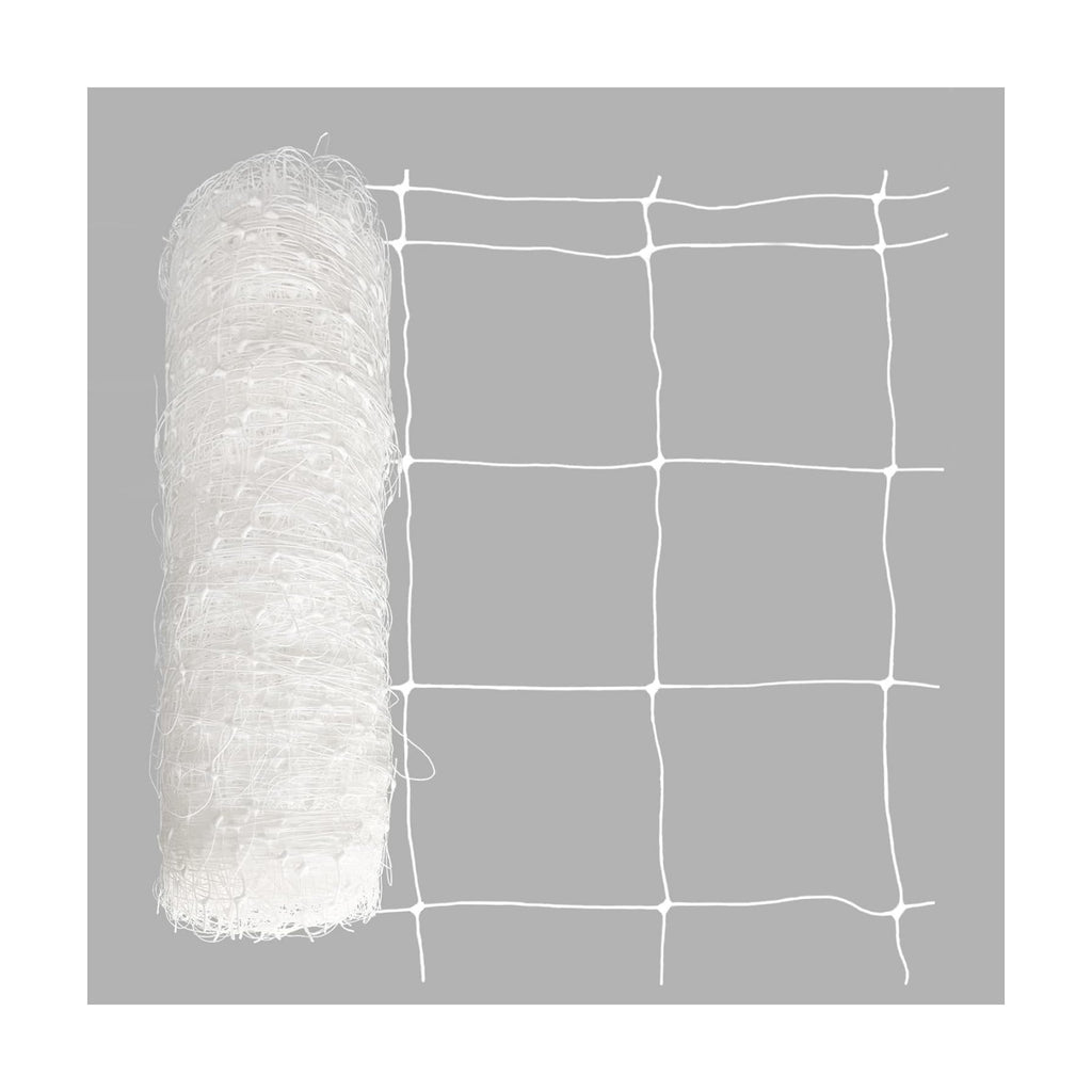Toolazy Trellis Netting 59" x328' White - Heavy Duty 6" Mesh Plant Support Net for Climbing Vegetables, Garden Trellis