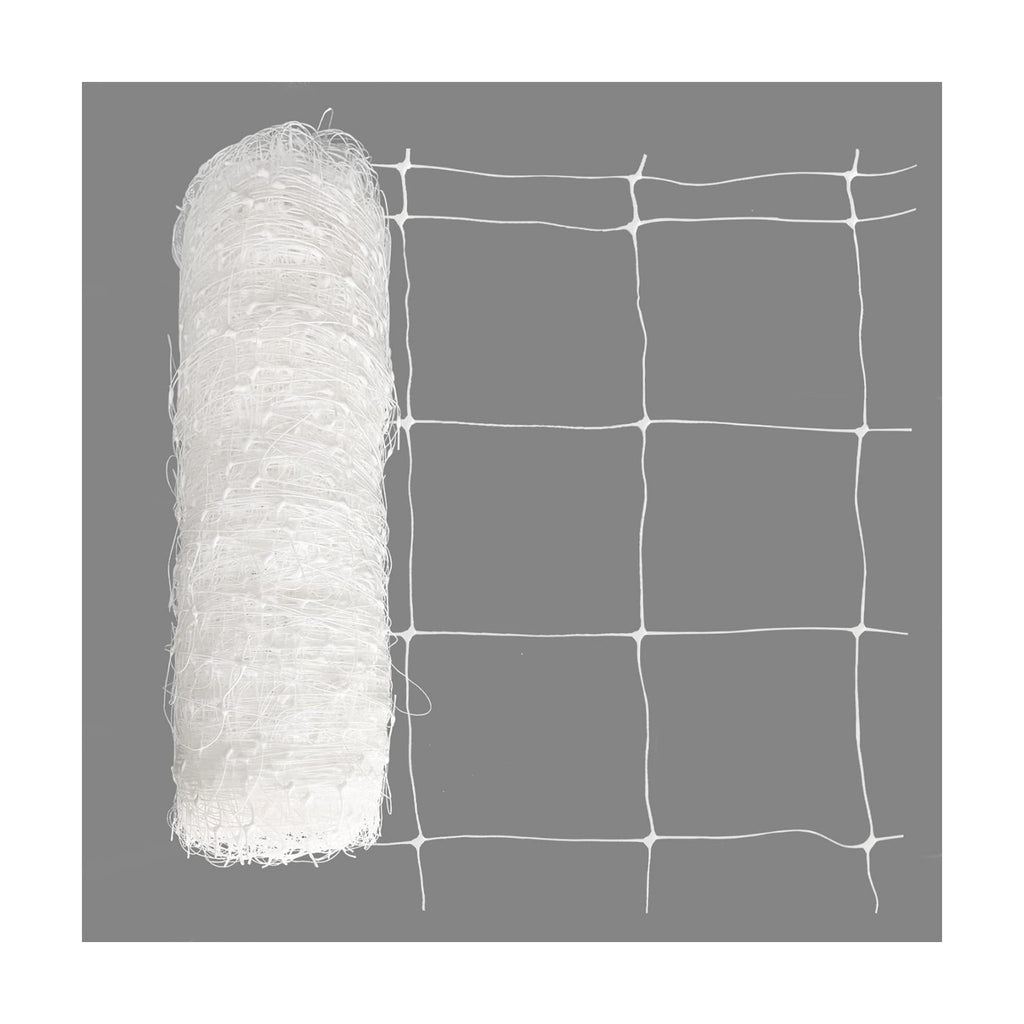 Toolazy Trellis Netting 47" x328' White - Heavy Duty 6" Mesh Plant Support Net for Climbing Vegetables, Garden Trellis