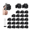 JAMEND CLXP 24PCS Broom and Mop Holder, Heavy Duty Garden Tool Organizer Rack Rake and Shovel Handle, Stainless Steel