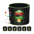 MEKOLIFE 6Pack 15 Gallon Grow Bags, Thick Nonwoven Fabric Pots with Handles | Vegetable Garden Plant Bags with Plant