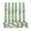 Sggvecsy Artificial Eucalyptus Garland 6 Pack Fake Eucalyptus Greenery Garland Faux Hanging Plants Artificial Vines, 5.6 Feet/Strand for Wedding Backdrop Arch Wall Table Party Outdoor Festival Decor