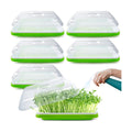 Seed Sprouter Tray with Drain Holes,Seed Germination Tray Kit BPA Free Nursery Tray,Soil-Free Big Capacity Healthy