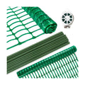 Safety Fence Plastic Mesh Fencing Roll,1 Roll with 25 Steel Stakes | Temporary Reusable Netting for Pool Fence, Garden