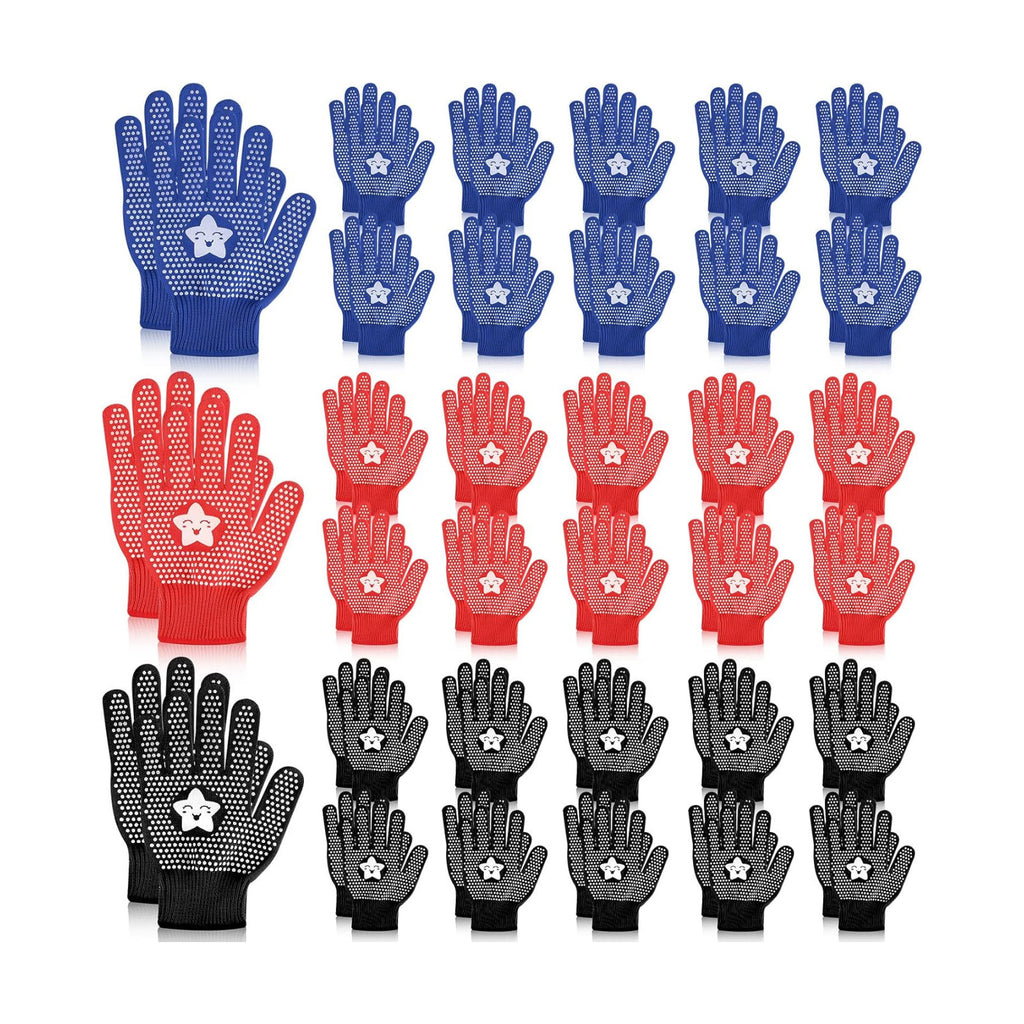 Jeyiour 50 Pairs Kids Gardening Gloves Children Non Slip Rubber Coated Gardening Kids Yard Gloves
