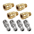 8 Pack NPT 1/4 Inch Pressure Washer Male and Female Quick Connector | Pressure Washer Adapters Pressure Washer