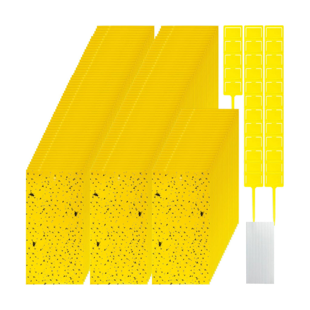 Qualirey 550 Pcs 7.9 x 4 Inch Yellow Sticky Traps for Plant Gnats Dual Sided Fruit Fly Sticky Traps for Indoors