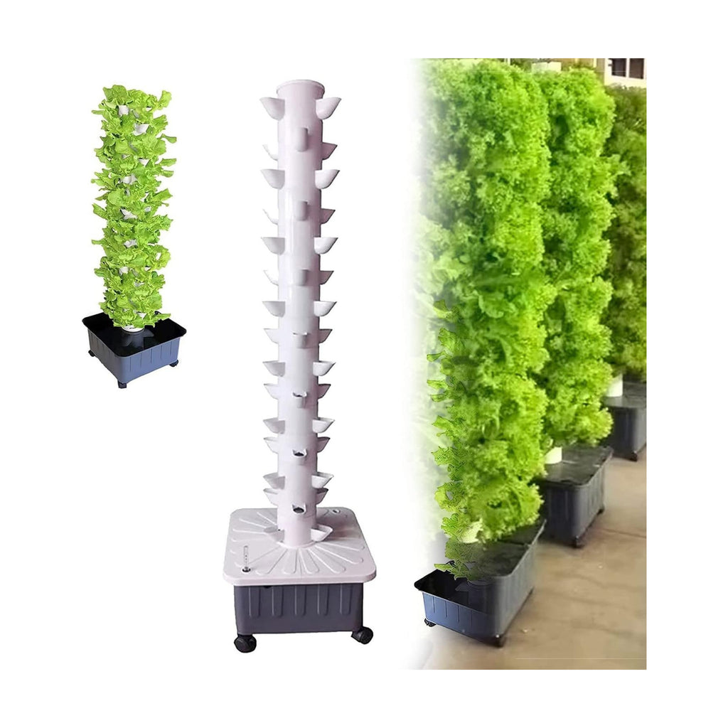Hydroponic Grow Kit, Hydroponics Vertical Growing System, 15 Floors 45 Holes Aquaponics Growing System Kit, Aeroponic