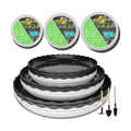 13 Pack Plant Saucer, 8 10 12 Inch Durable Plastic Plant Trays for Pots, White & Black Round Plant Pot Saucers, Drip