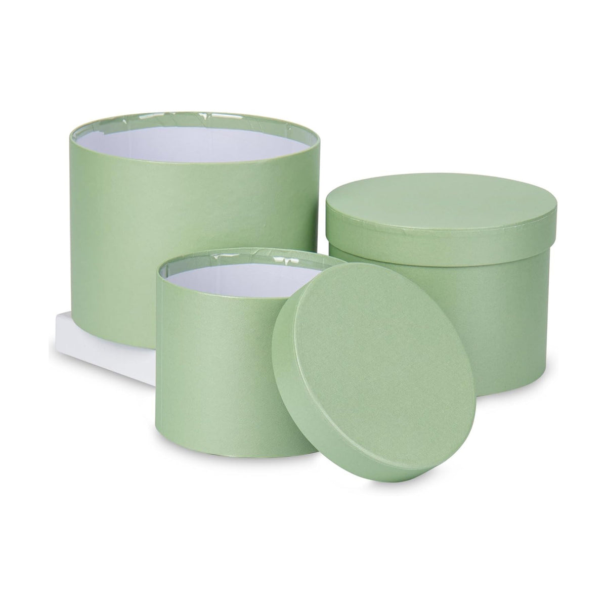 Mint Green Gift Box Round Gift Boxes with Lids Set of 3 Nesting Gift Boxes for Presents Assorted Sizes Flower Boxes for Arrangements Birthday Wedding Bridesmaid Graduation Christmas Party Gift Bags