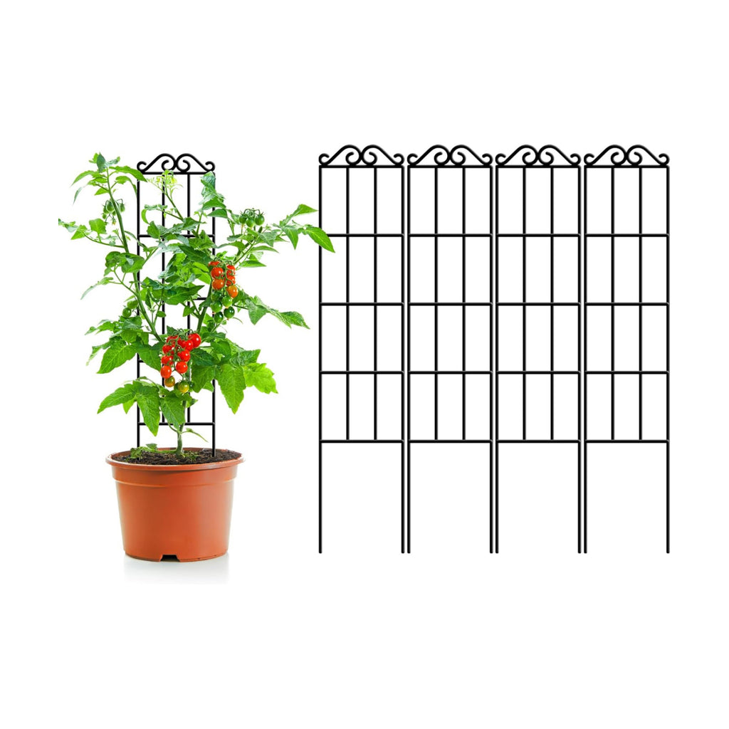 ARIFARO 4Pack 37.5'' Metal Garden Trellis for Climbing Plants Outdoor | Thicken Steel Trellis, For Indoor/Outdoor