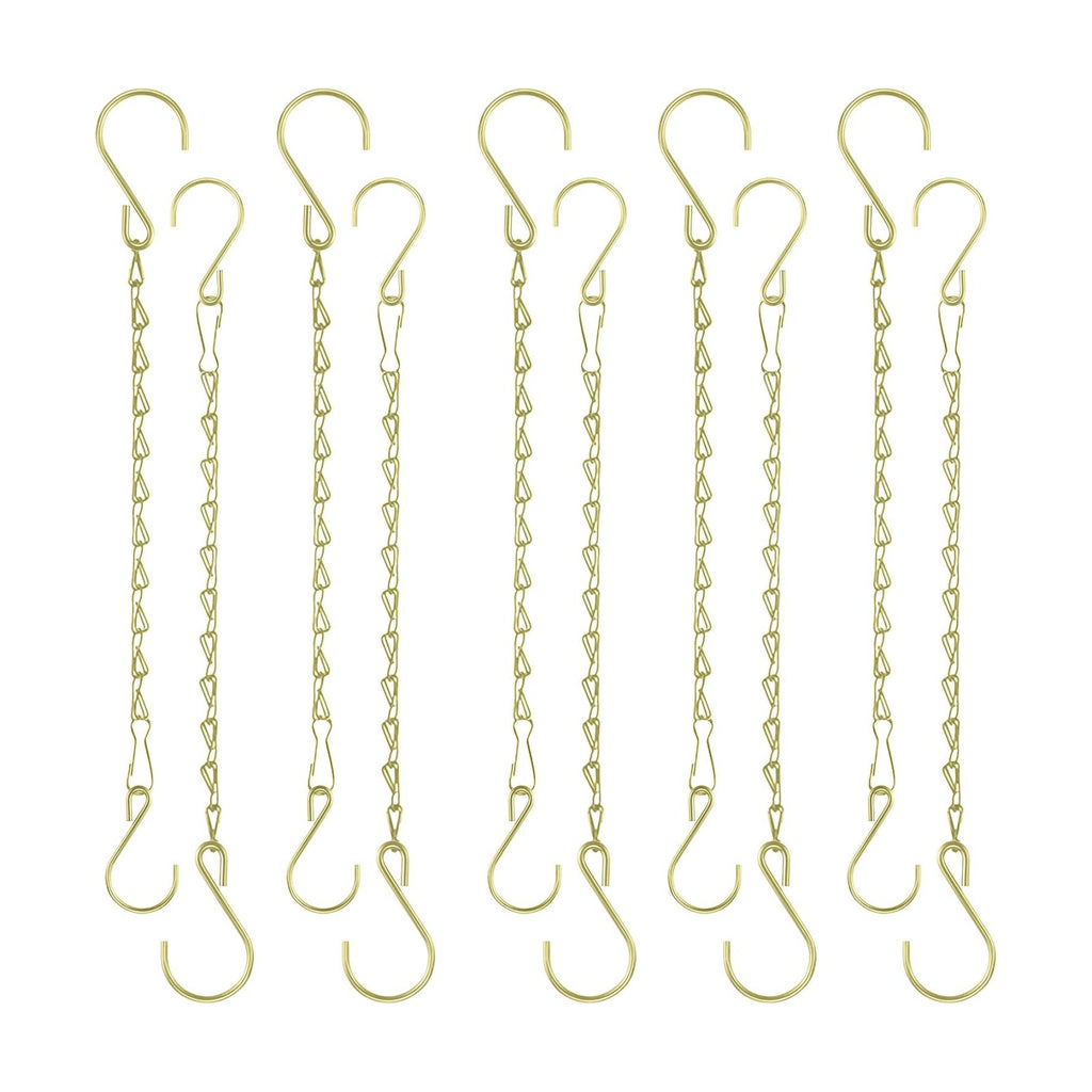 Chain for Hanging Plants, 10 Inch Gold Hanging Basket Chain