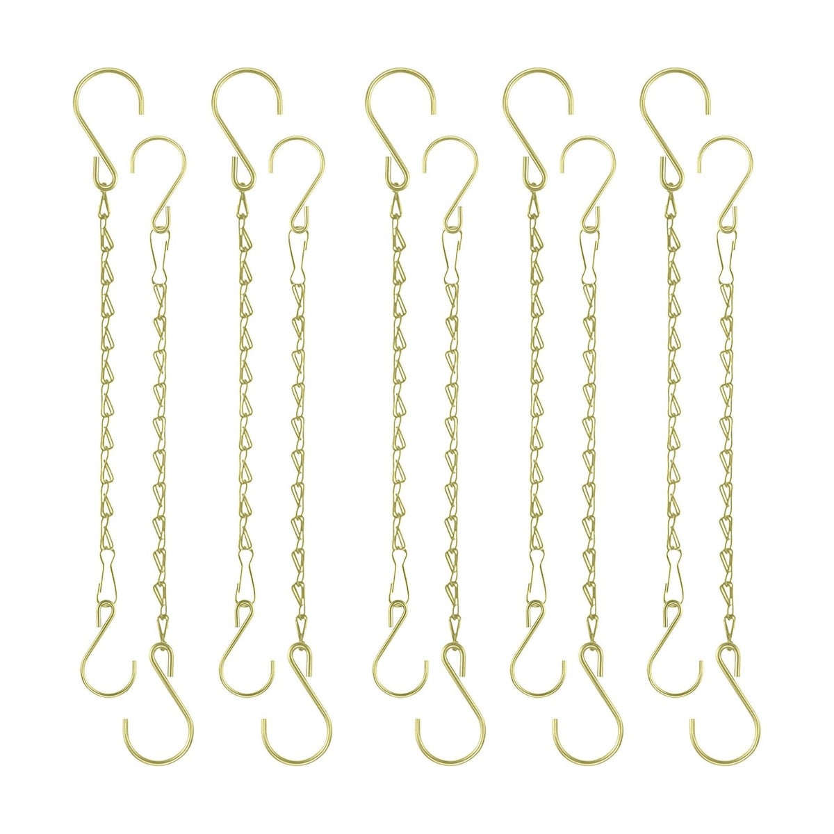Chain for Hanging Plants, 10 Inch Gold Hanging Basket Chain