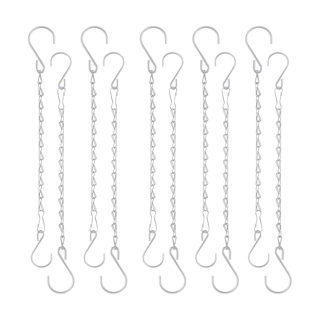 Chain for Hanging Plants, 10 Inch Silver Hanging Basket Chain