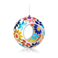 VCUTEKA Bird Feeders Fly Through Mosaic Hanging Birdfeeder for Garden Decor