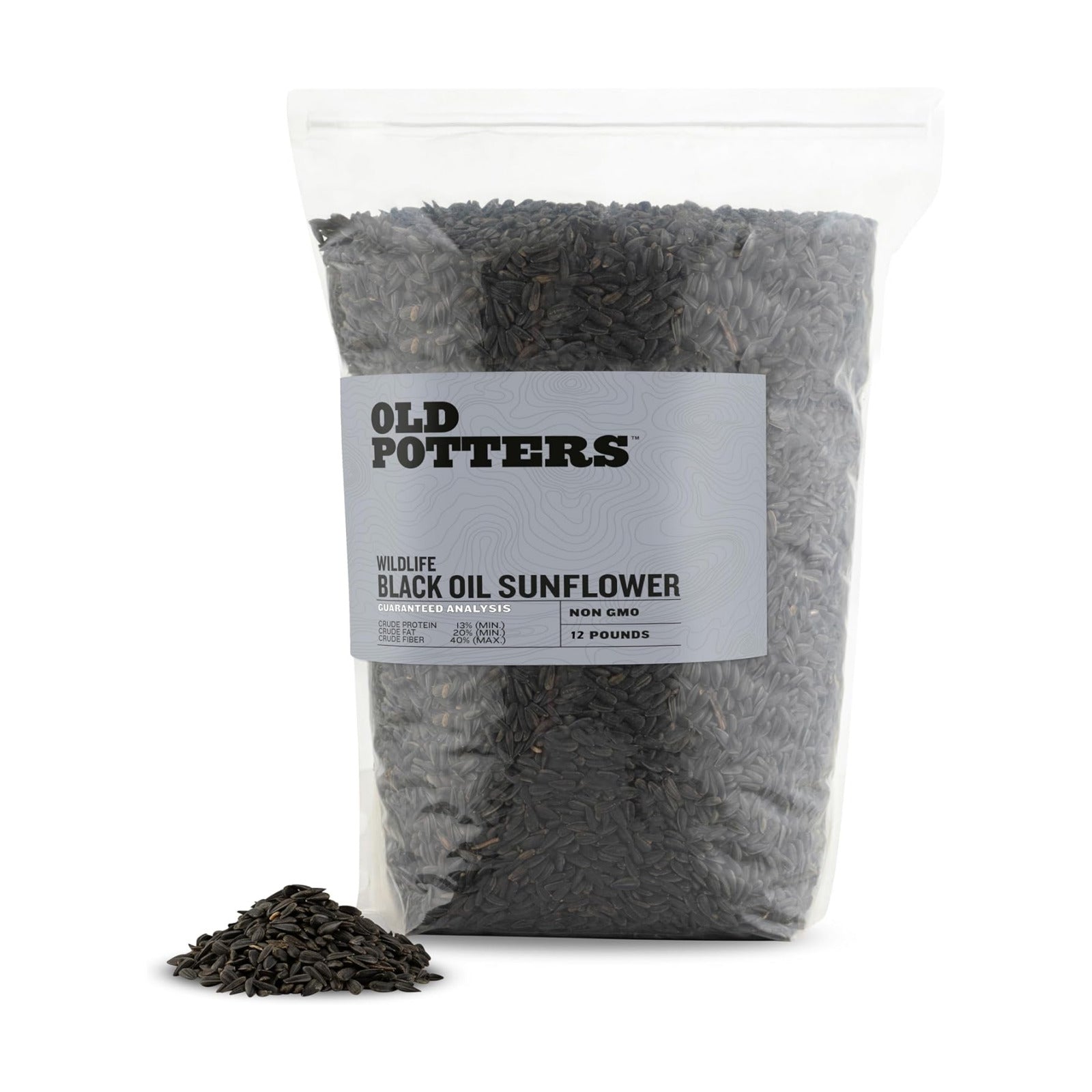 Wildlife Black Oil Sunflower Seeds for Birds and Wildlife, Non-GMO & USA Grown on Small Farms (12 lbs)
