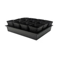 RooTrimmer 3.5 inch (9CM) Square Nursery Pots 60pcs, Sturdy Seedlings Trays 5 Pcs, Seeds Starter Germination Tray, Microgreenings Planter Nursery Propagation 5 Sets