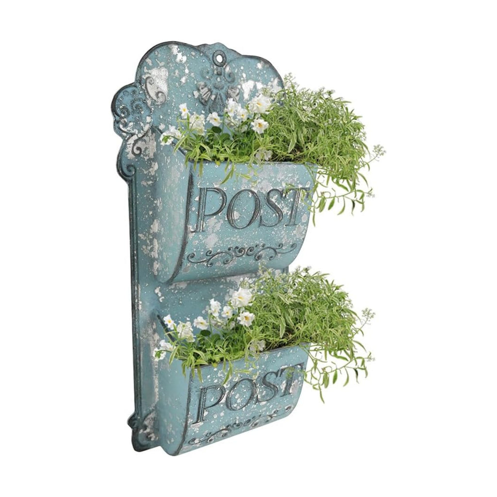 Metal Hanging Planter Wall Mounted Planters Metal Wall Planter Wall Vase Indoor Outdoor Wall Planter for Farmhouse