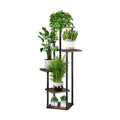 AZERPIAN 5 Tier Tall Plant Stand Indoor Corner Tiered Shelf Metal MDF Board