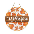 Deroro Welcome Fall Maple Leaves Sign for Front Door Decor, Autumn Leaf