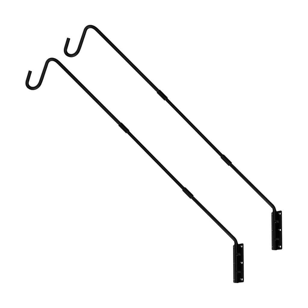 Juegoal 2 Pack Heavy Duty Deck Hook, 25 Inch or 36 Inch Wall Mounted Extended Reach Deck Hook Wall Pole Plant Bracket