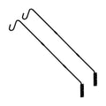 Juegoal 2 Pack Heavy Duty Deck Hook, 25 Inch or 36 Inch Wall Mounted Extended Reach Deck Hook Wall Pole Plant Bracket