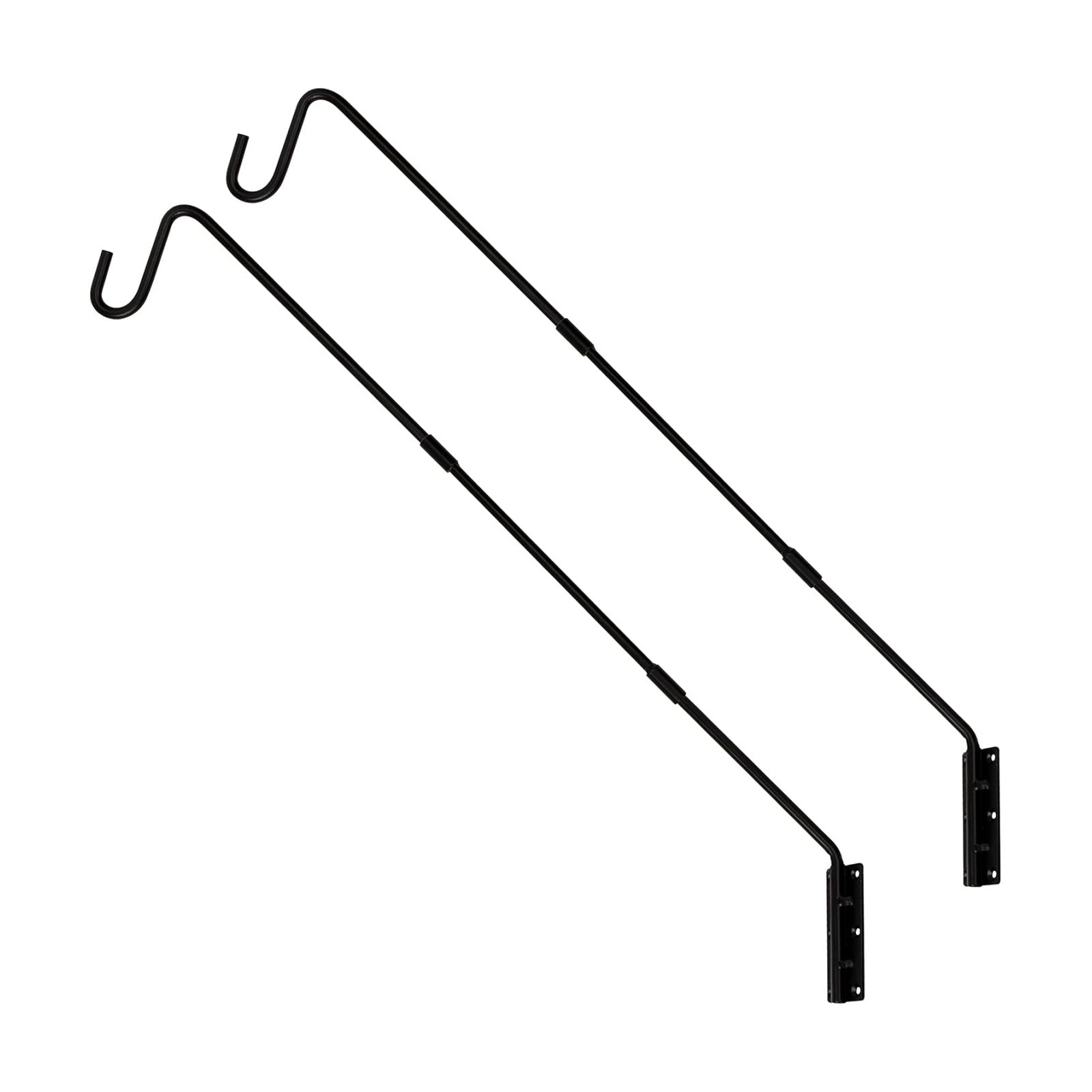 Juegoal 2 Pack Heavy Duty Deck Hook, 25 Inch or 36 Inch Wall Mounted Extended Reach Deck Hook Wall Pole Plant Bracket