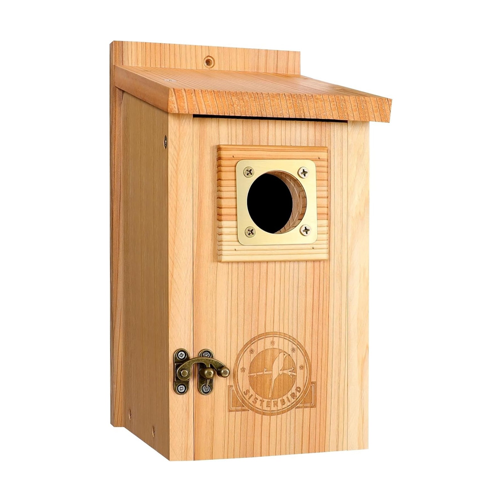SISTERBIRD Bird Houses for Outside Clearance with Copper Guard, Cedar Bird House Outdoor, Bluebird Finch Swallow Wren