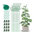 NiHome 39.5" Comprehensive Plant Support Stake Set of 6 - Durable | UV Resistant Stakes with Extension Poles, Orchid