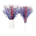 Giegxin 32 Pack Labor Day Centerpiece Decor Red White Blue Stem Picks
