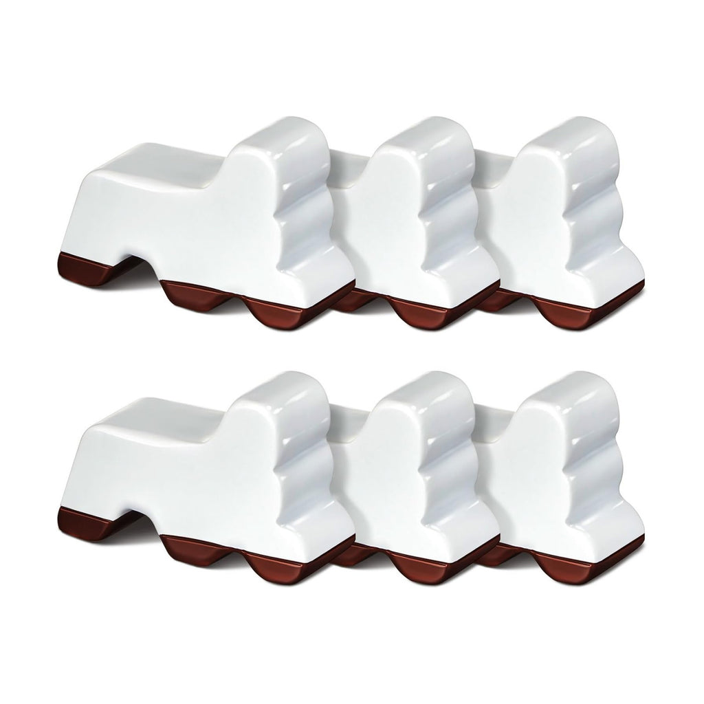 Kigeli 6 Pcs Resin Garden Pot Feet for Outdoor Planters 3 Inch Long 1.5 Inch Tall Flower Handmade Elevator Plant Feet