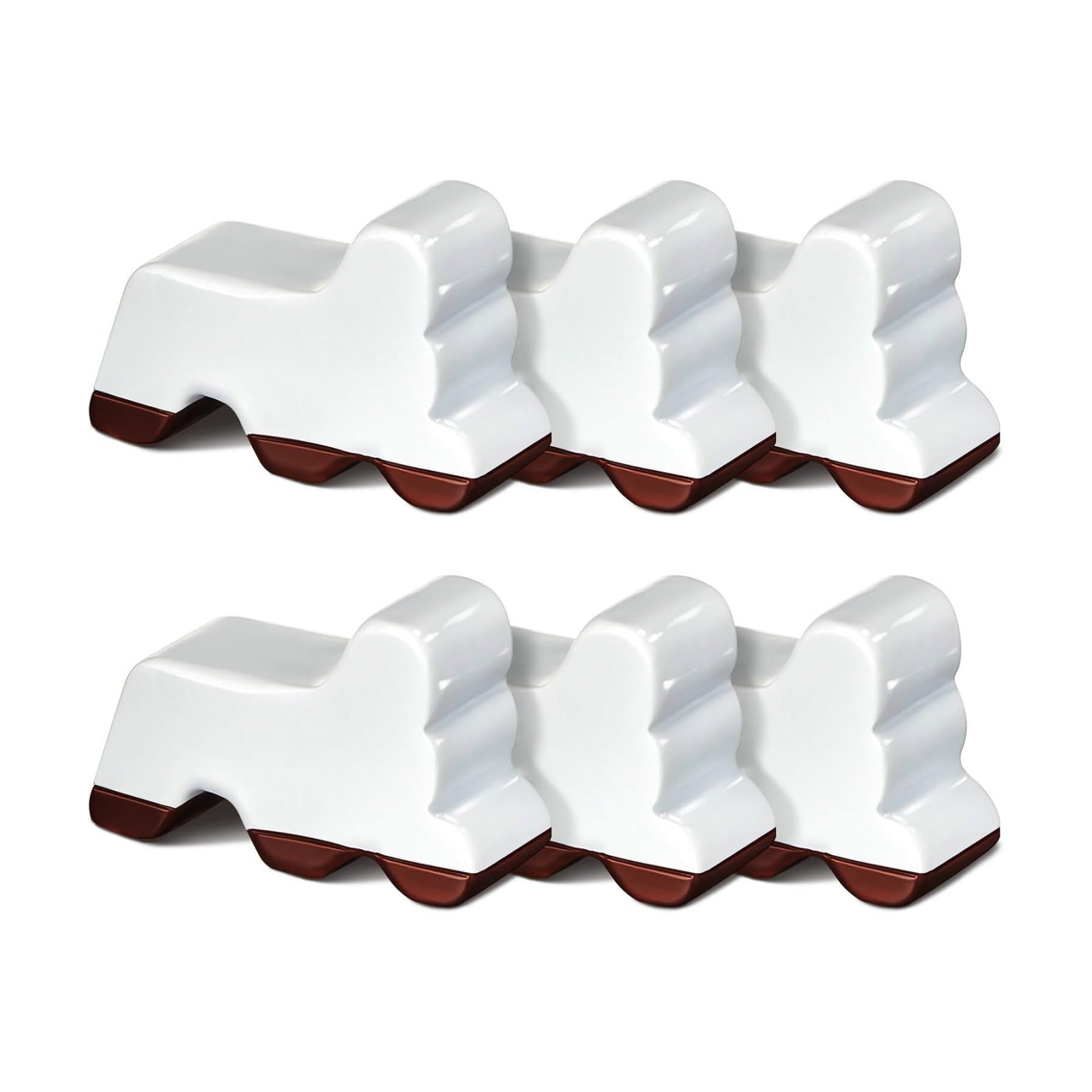 Kigeli 6 Pcs Resin Garden Pot Feet for Outdoor Planters 3 Inch Long 1.5 Inch Tall Flower Handmade Elevator Plant Feet